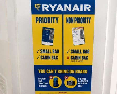 Ryanair baggage measuring stand