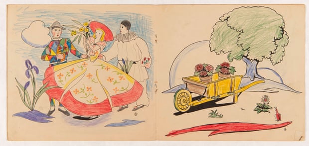 Pablo Picasso's sketchbook page discovered by his granddaughter.