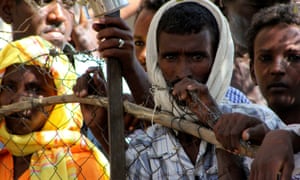 Eritreans at a refugee camp at Kassala in Sudan.