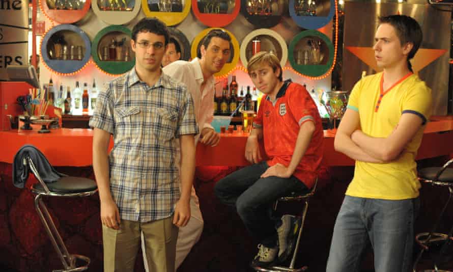 The Inbetweeners Movie (left to right): Bird, Blake Harrison, James Buckley and Joe Thomas