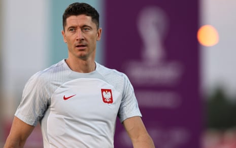 Robert Lewandowski está en su cuarto partido de finales de la Copa del Mundo, pero aún no ha marcado.