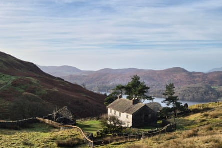 A cottage in a beautiful landscape