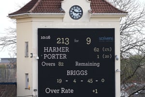 The score is displayed ahead of Day Four at Edgbaston