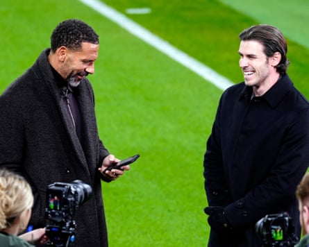 Gareth Bale (right) with former Rio Ferdinand.
