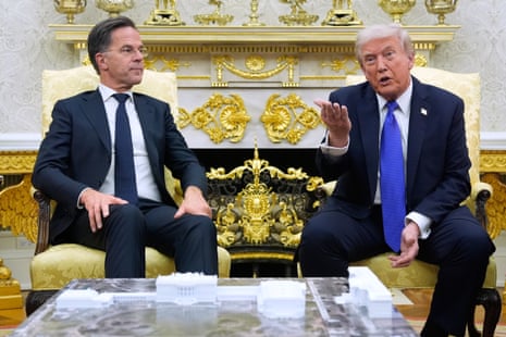 Donald Trump meets with Mark Rutte in the Oval Office of the White House on 22 October 2025.