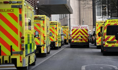 Ambulances outside the Royal London hospital.