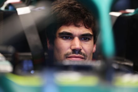 Lance Stroll in his Aston Martin