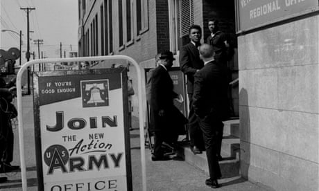 Muhammad Ali arrives for his appeal against the Vietnam draft in March 1966. His refusal to sign up cost him the best years of his career.