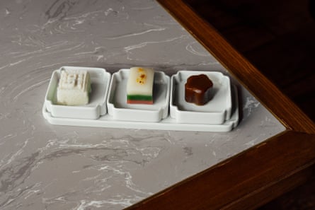 Sticky, but ‘not enormously sweet’ –some of the the sweets at Song He Lou, Wardour Street, London.