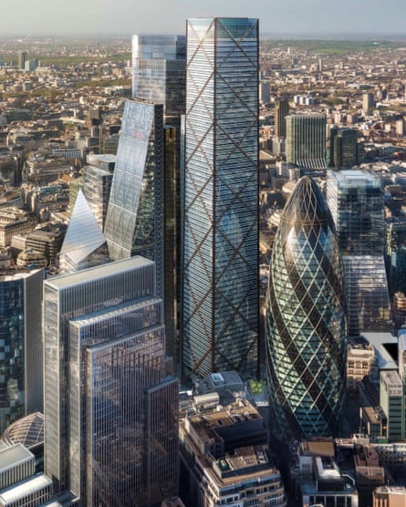 An artist’s view of the proposed building at 1 Undershaft, known as the Trellis, whose future is now in doubt.