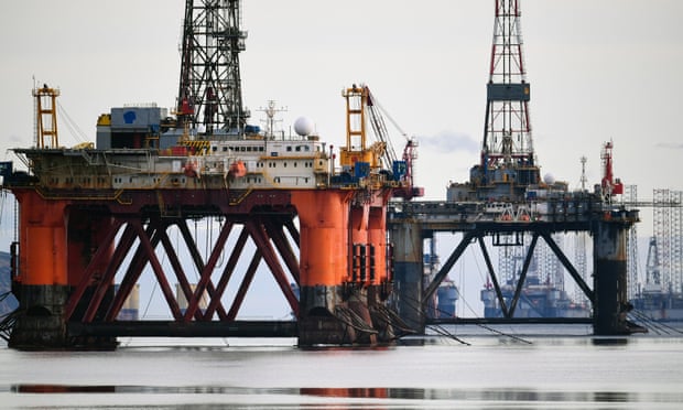 Oil rigs stack up in the Cromarty Firth