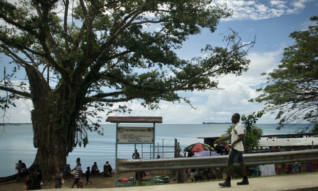 The town of Lorengau on Manus Island, Papua New Guinea. The 120 of so remaining refugees held there received notices on Monday informing them that they can move to Port Moresby.