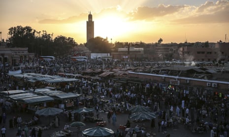 Jemaa el-Fnaa square in Marrakech, Morocco, where global leaders are meeting for the 22nd UN climate summit (Cop22).