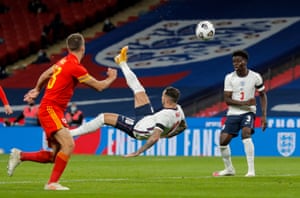 Danny Ings scores with an overhead kick.