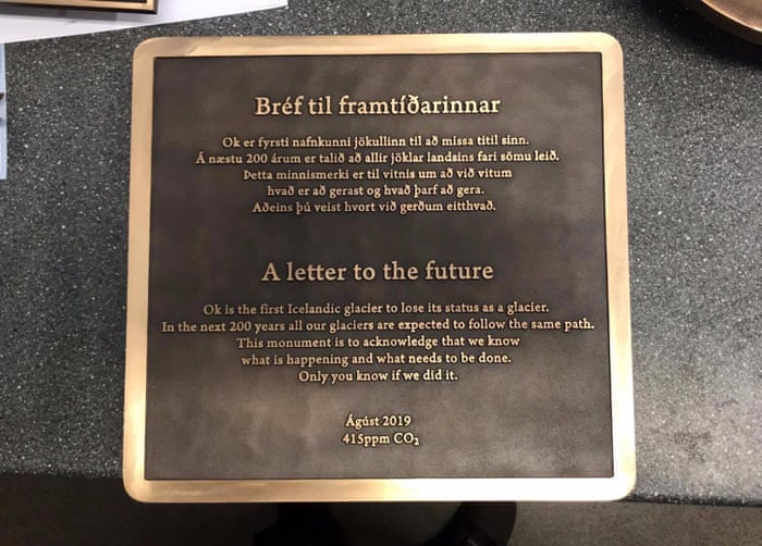 Icelandic Memorial Warns Future Only You Know If We Saved