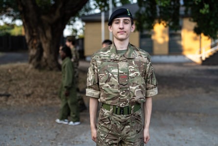 L/Cpl Erik Hanuschi at army cadet training centre.