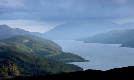 Loch Ness seen from the hills above Foyers