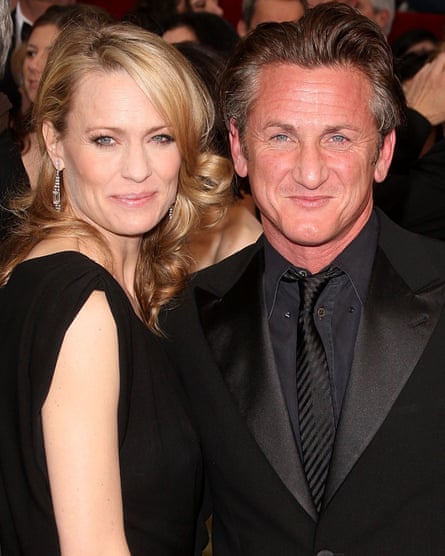 Sean Penn with former partner Robin Wright, in 2009.