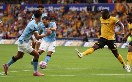 Rayan Cherki scores the fourth on his debut. What an evening for City.