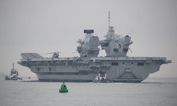 A Royal Navy aircraft carrier. There are concerns that the UK armed forces could fall victim to an outbreak of the type that has affected the US and French navies.