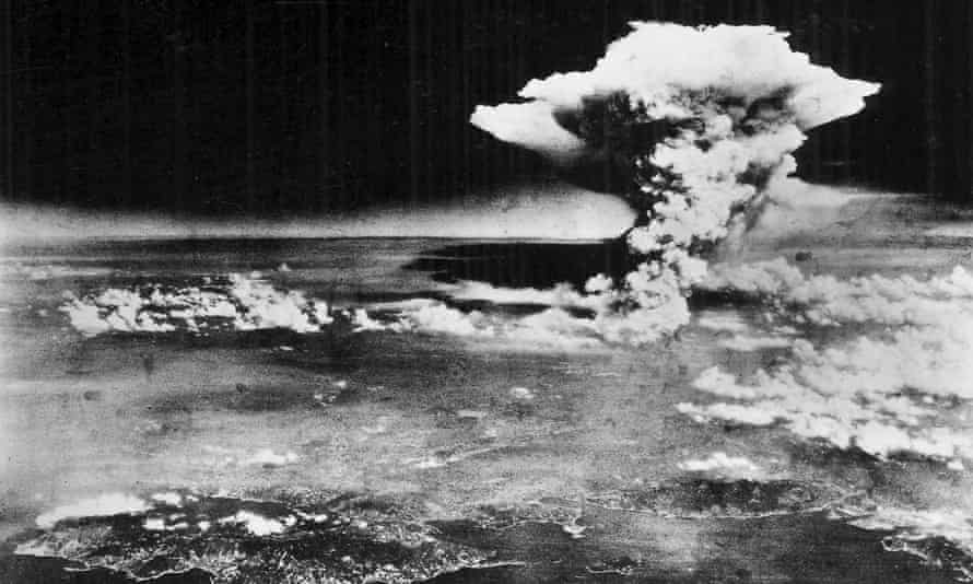 The explosion as the bomb hits Hiroshima