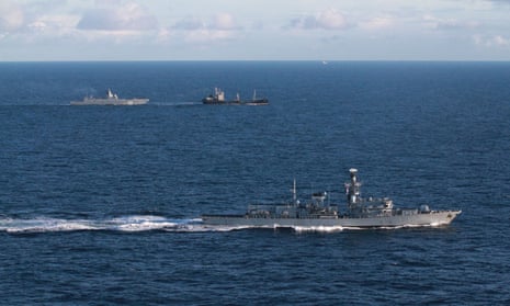HMS Portland at sea