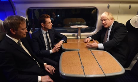 Grant Shapps with Boris Johnson and Andy Street. Shapps made a statement on the Integrated Rail Plan for the North and the Midlands in the Commons on Thursday.