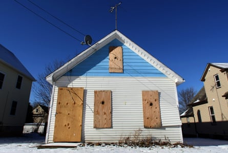 A boarded up building in the Mount Pleasant section of Cleveland, Ohio, one of the epicenter of the nation’s 2008 home foreclosure crisis.