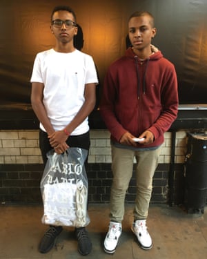 Abounayan, 18. Hassian, 17 at the Kanye West pop up shop