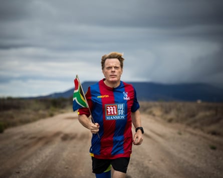 Izzard during the 2016 Sport Relief challenge in South Africa when she ran 25 marathons in 26 days.