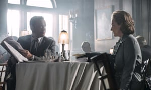 Smoky, panelled dining rooms … Tom Hanks and Meryl Streep in The Post.