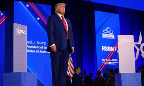 Donald Trump at CPAC in Dallas, Texas, on 6 August. 