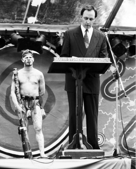 Australian prime minister Paul Keating delivers the landmark ‘Redfern speech’ in 1992.