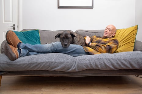 Phil Daoust with his dog Sienna