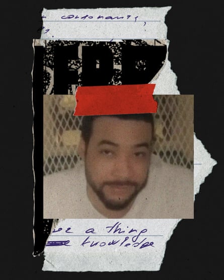 illustration with closeup picture of bearded man