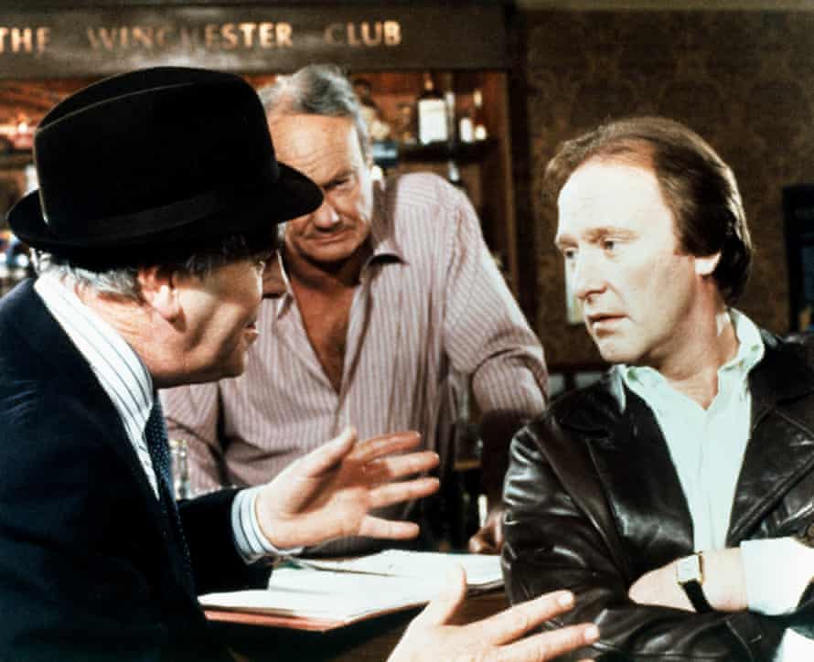 Waterman as Terry McCann in Minder with George Cole and Glynn Edwards