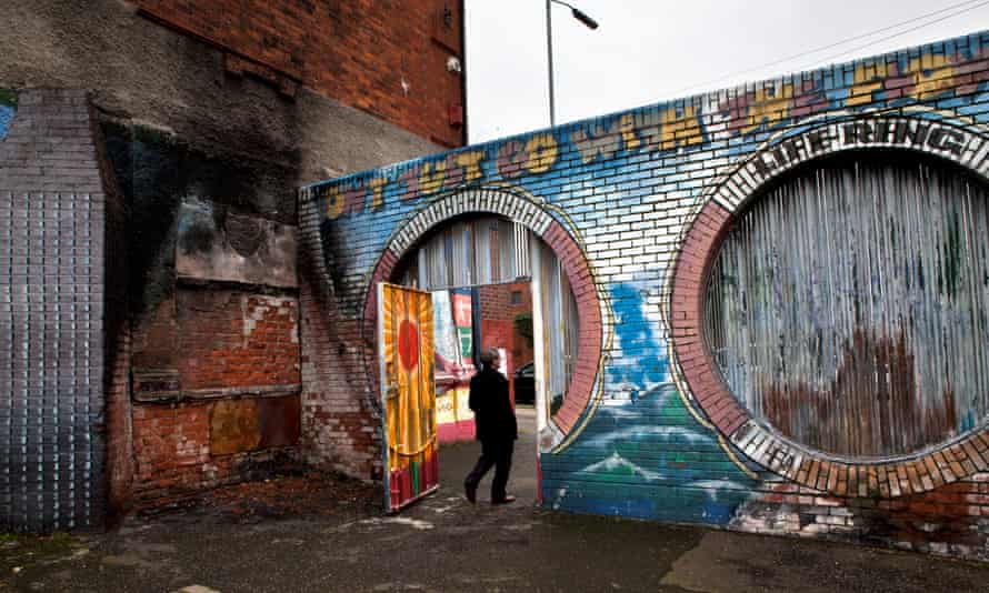 Belfast’s “peace walls” are almost 20ft high, built to separate nationalists and unionists.