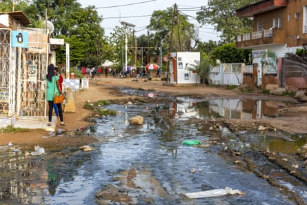 a flooded street