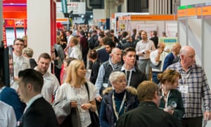 Attendees at UK Construction Week at the NEC in Birmingham. This year’s event begins on 9 October.