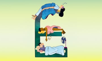 Graphic of people using pound sign as beds