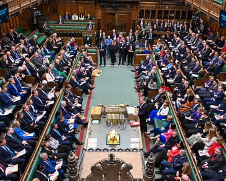 MPs fill the Commons during PMQs