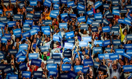 Democratic supporters in Milwaukee.