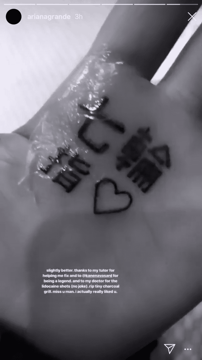 Ariana Grande Mocked For Japanese Tattoo Typo Leave Me And My Grill Alone Music The Guardian