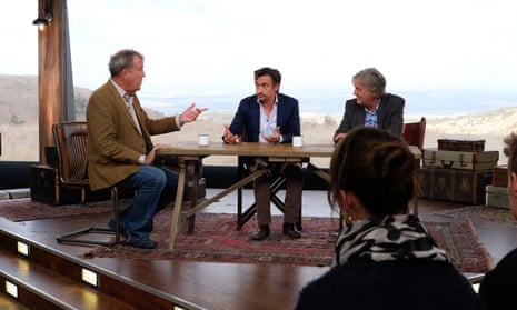 The Grand Tour presented by Jeremy Clarkson, Richard Hammond and James May.