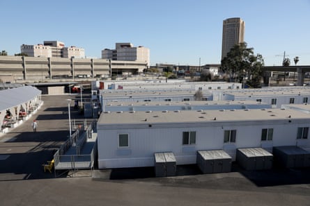 Interim housing rooms built from shipping containers