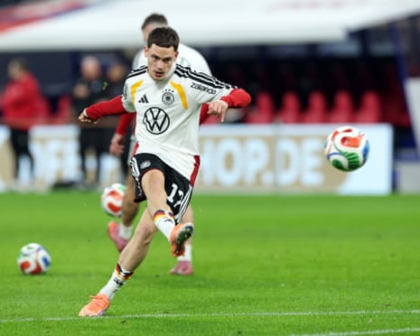 Florian Wirtz of Germany warms up.