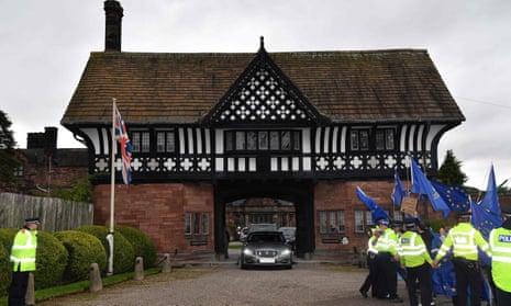 The prime minister used a country hotel half an hour from Liverpool as a ‘neutral’ venue for Brexit talks.
