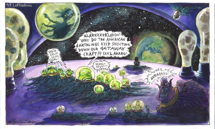 Martin Rowson on flying objects shot down by US military – cartoon