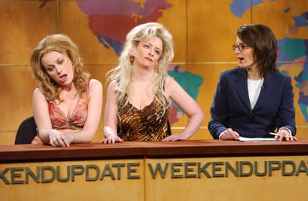 Amy Poehler, Rachel Dratch and Tina Fey on SNL in 2002.