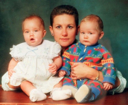 Kim Cotton, with the twins she carried.